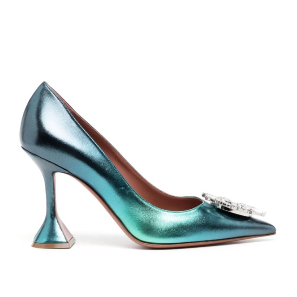 Amina Muaddi Begum Pump Metallic